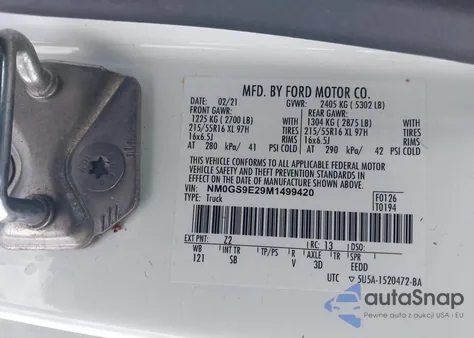 2021 Ford Transit Connect Xl Passenger Wagon from USA, damaged, VIN NM0GS9E29M1499420